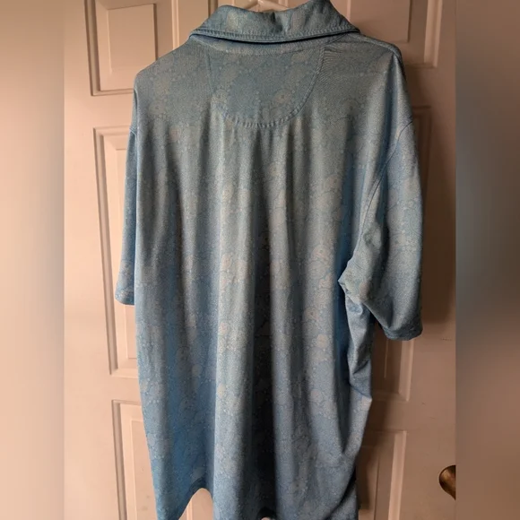 FG Tech Men's PGA Golf Club Light Blue Golf Polo Shirt - Picture 2 of 4